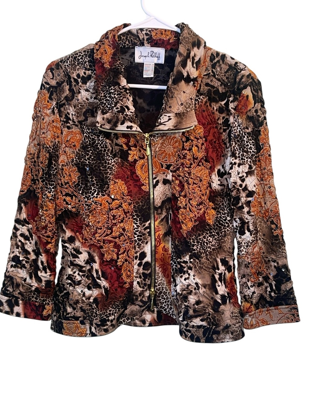 Jospeh Ribkoff Vintage, mixed print jacket. Size 10 GUC - Picture 4 of 10